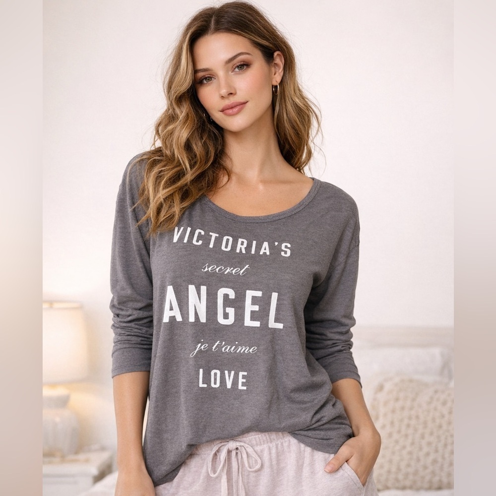 Victoria's Secret Angel Je T'Aime Love Long-sleeve Sleep Top XSmall​​